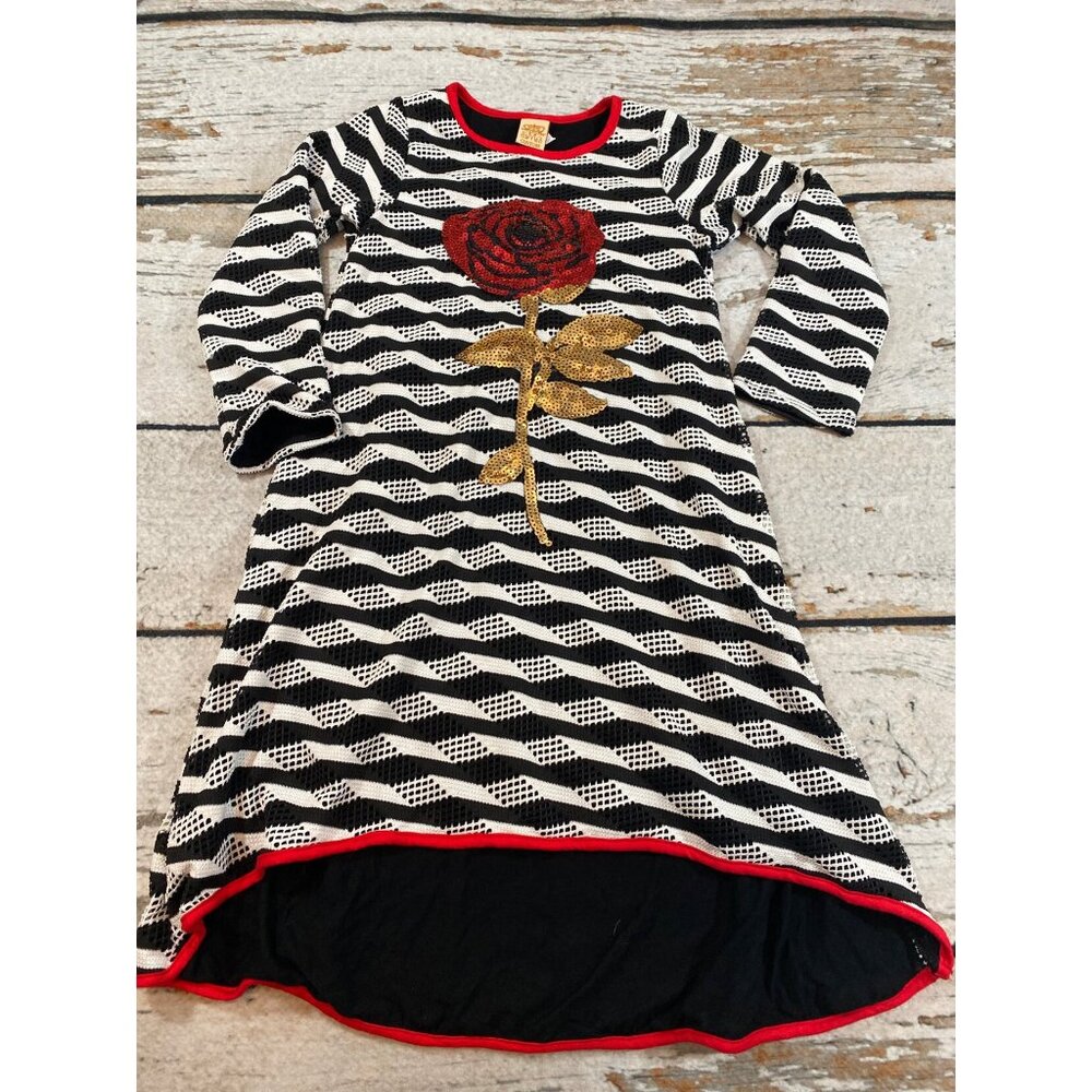 Mia Belle Baby Sequin Rose Dress NWOT